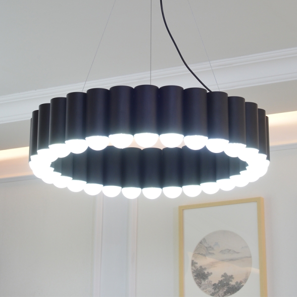 Bauhaus LED Lampe matt Schwarz